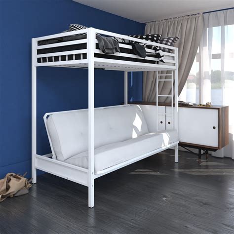 bunk bed metal white|walmart metal bunk bed.